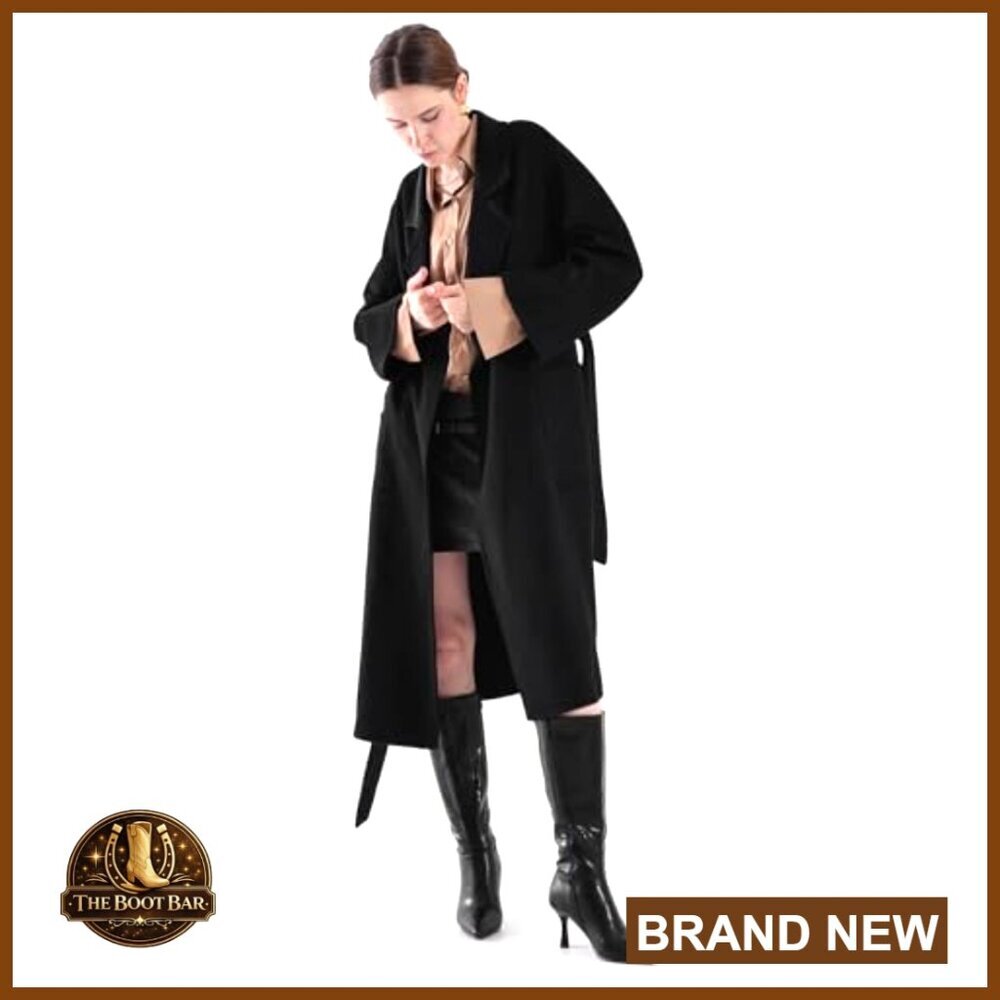Kitten Heel Knee High Boots Pointed Toe Side Zipper Stiletto Sleek Fall Winter - Picture 6 of 7